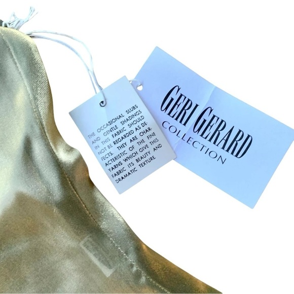 Geri Gerard Collection Metallic Shimmer Formal Evening Top Brass Gold Size 8 - Picture 4 of 6